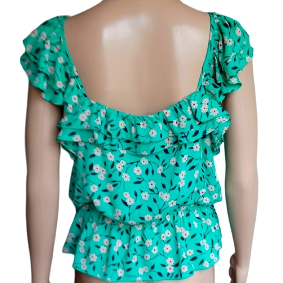 Cabi Sleeveless Top Green Floral Small - Picture 4 of 10